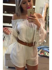 Комбинезон с поясом "Long-sleeve Romper"